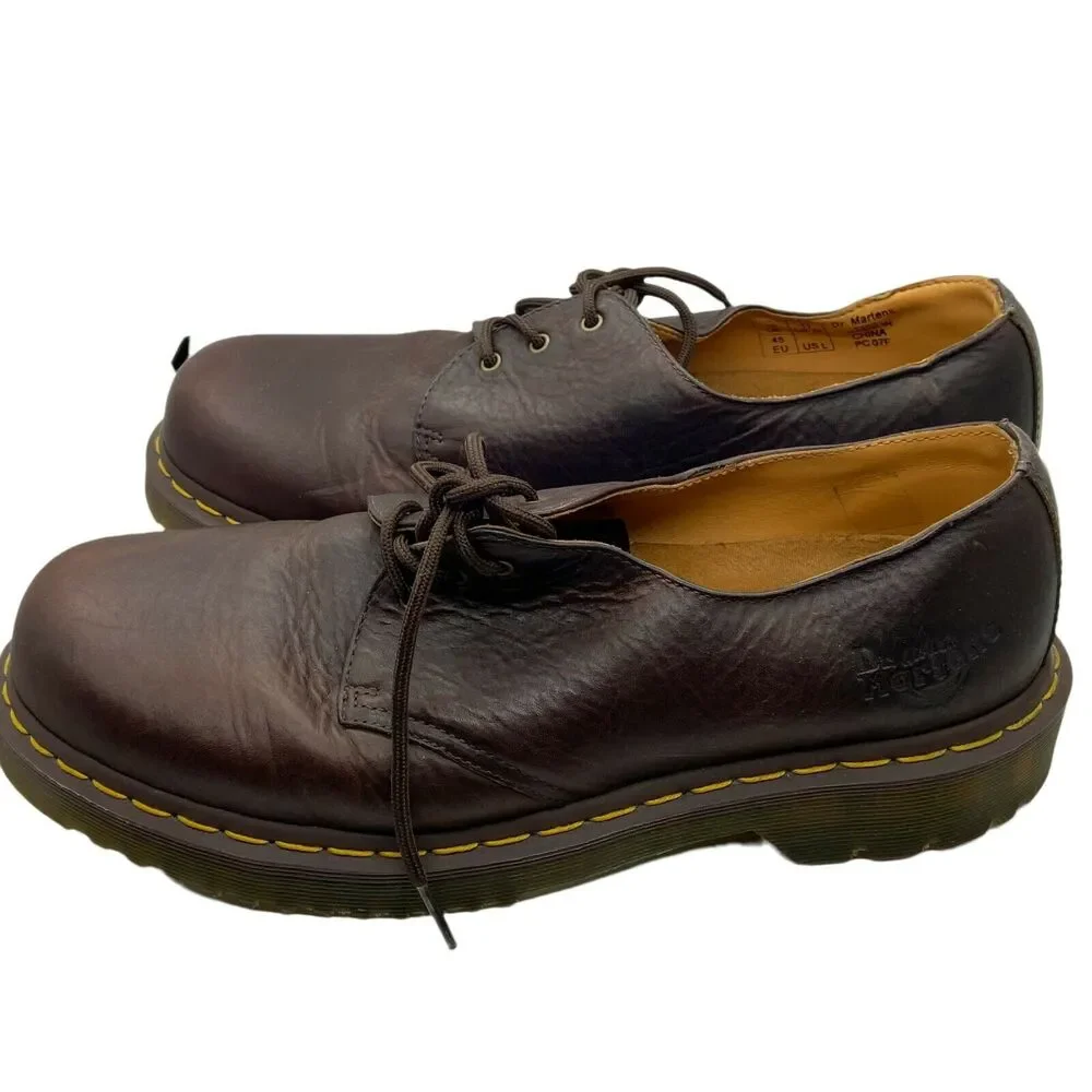 Dr. Martens Mens 1461 Brown Lace Up Round Toe Oxford Casual Shoes Size 11 M